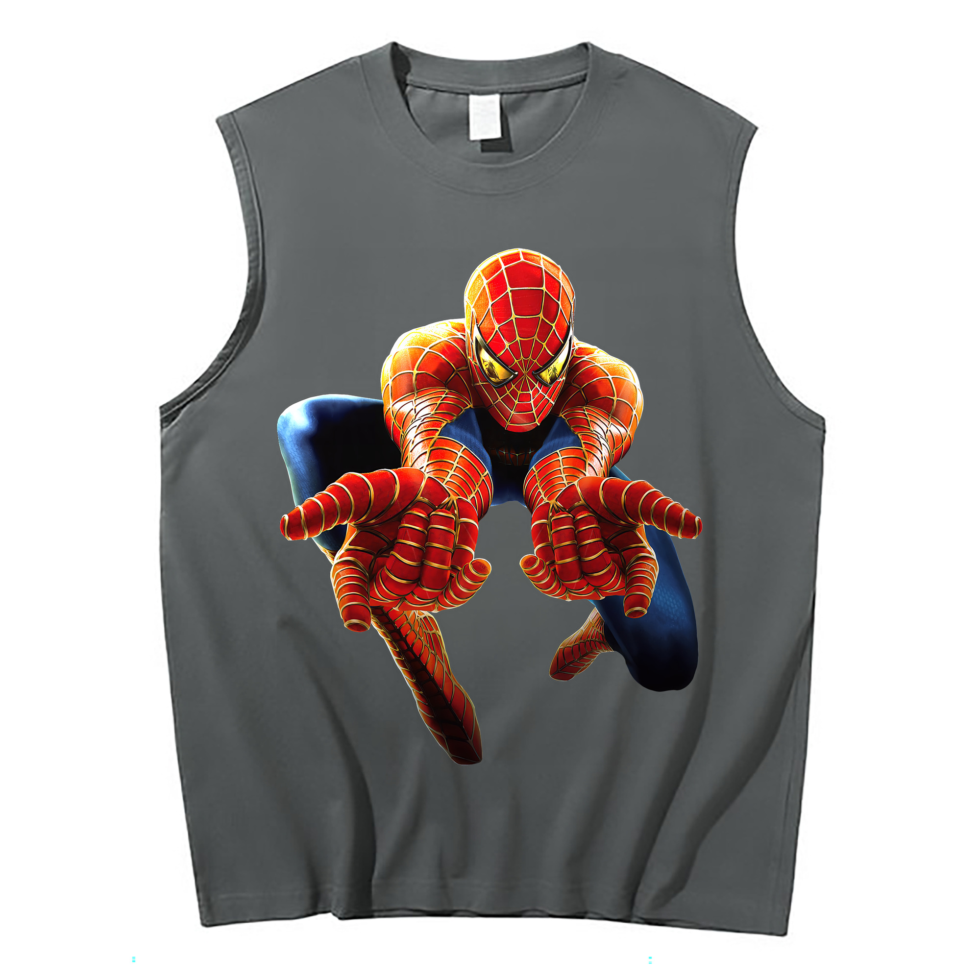 （画像用） Spider Man スパイダーマン コットン100％タンクトップ（フロントプリント）